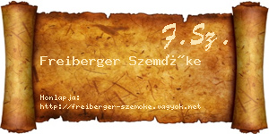 Freiberger Szemőke névjegykártya